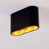 Dalarna Plafoniera LED Nero-Oro, 1-Luce