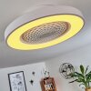 Penon ventilatore da soffitto LED Bianco, 1-Luce, Telecomando