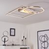 Loftheim Plafoniera LED Cromo, Nichel opaco, 1-Luce