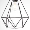 Brilliant-Leuchten Drewno Lampada a Sospensione Legno chiaro, Nero, 1-Luce