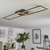 Hyacinthe Plafoniera LED Cromo, Nero, 1-Luce