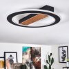 Katila Plafoniera LED Marrone, Nero, 1-Luce