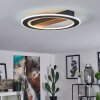 Katila Plafoniera LED Marrone, Nero, 1-Luce