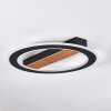 Katila Plafoniera LED Marrone, Nero, 1-Luce