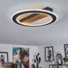 Katila Plafoniera LED Marrone, Nero, 1-Luce