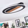 Katila Plafoniera LED Marrone, Nero, 1-Luce