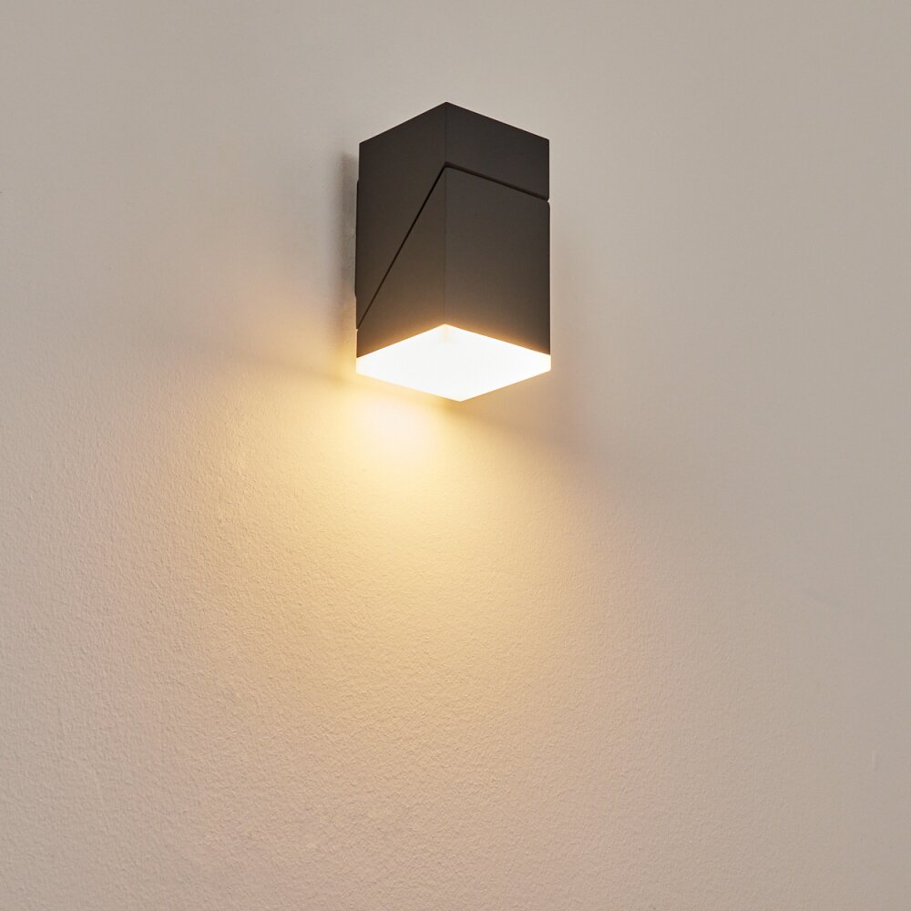 Lampada da parete per esterno antracite a 2 luci IP44 con sensore di  movimento - Duo