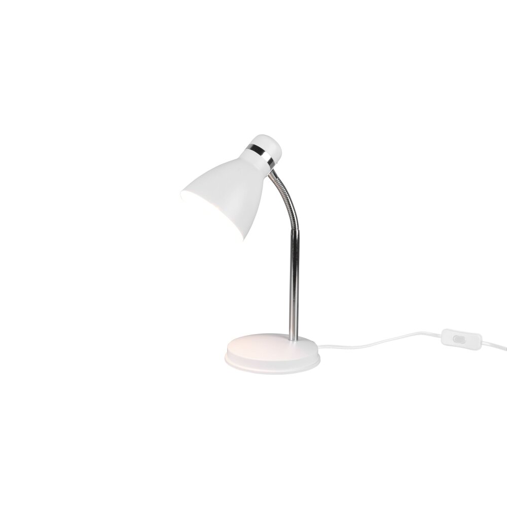 Reality Harvey Lampada da tavolo Cromo, Bianco R50731031