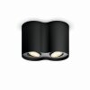 Philips Hue Pillar Plafoniera LED Nero, 2-Luci, Telecomando