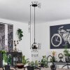 Koyoto Lampadario a sospensione Vetro 15 cm Acciaio inox, Nero, 1-Luce