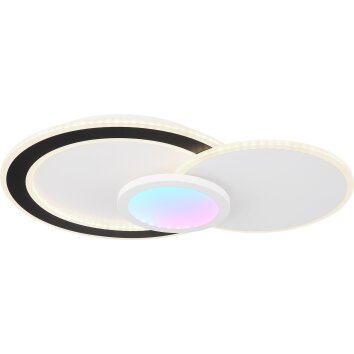 Globo GISELL Plafoniera LED Bianco, 1-Luce, Telecomando, Cambia colore