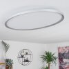 Kombito Plafoniera LED Argento, Bianco, 1-Luce, Telecomando