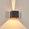 Tamarin Lampada da parete per esterno, Lampade Up & Down, Applique LED Ramato, Nero, 1-Luce