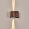 Tamarin Lampada da parete per esterno, Lampade Up & Down, Applique LED Aspetto del legno, Nero, 1-Luce