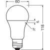 Illuminazione Osram E27 LED 13 Watt Bianco caldo 1521 Lumen