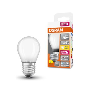 Illuminazione Osram E27 LED 2.2 Watt Bianco caldo dimmerabile 300 Lumen