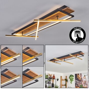 Cascada Plafoniera LED Ottone, Écru, Nero, 1-Luce