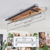 Cascada Plafoniera LED Ottone, Écru, Nero, 1-Luce