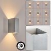 Hoods Lampada da parete per esterno, Lampade Up & Down, Applique LED Argento, 1-Luce