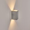 Hoods Lampada da parete per esterno, Lampade Up & Down, Applique LED Argento, 1-Luce