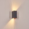 Hoods Lampada da parete per esterno, Lampade Up & Down, Applique LED Ramato, Nero, 1-Luce