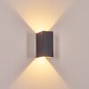 Hoods Lampada da parete per esterno, Lampade Up & Down, Applique LED Ramato, Nero, 1-Luce