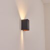 Hoods Lampada da parete per esterno, Lampade Up & Down, Applique LED Ramato, Nero, 1-Luce