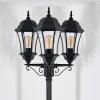 Etoe Lampione multibraccia, Illuminazione viale Nero, 3-Luci