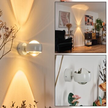 Sapri Lampade Up & Down, Applique Bianco, 1-Luce