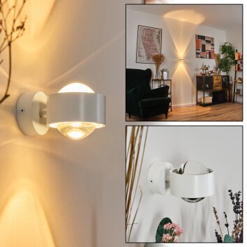 Sapri Lampade Up & Down, Applique Bianco, 1-Luce