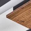 Macos Plafoniera, Faretto da soffitto LED Marrone, Aspetto del legno, Nero, 1-Luce