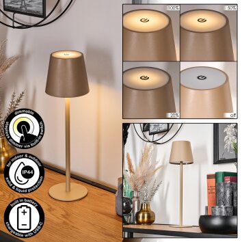 Salgadinho Lampada da tavolo LED Beige, 1-Luce