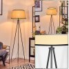 Chellas Lampada da terra beige, Nero, 1-Luce