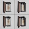 Portalis Lampada da parete per esterno Marrone, Aspetto del legno, Nero, 1-Luce, Sensori di movimento