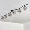 Gastor Plafoniera, Lampada a sfera Cromo, Chiaro, Grigio fumo, 6-Luci