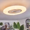 Benesal Plafoniera, Lampada con ventilatore LED Bianco, 1-Luce, Telecomando