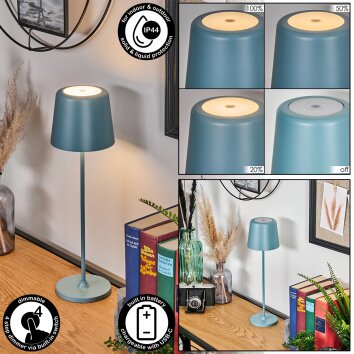 Belece Lampada da tavolo per esterno, Lampada da tavolo LED Blu, 1-Luce