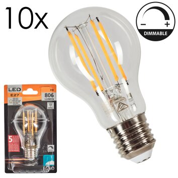 E27 LED 6 Watt Bianco caldo dimmerabile 806 Lumen