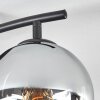 Gastor Plafoniera, Lampada a sfera Cromo, Chiaro, Grigio fumo, 2-Luci