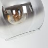 Koyoto Lampada a sfera, Lampada da terra Cromo, Chiaro, Grigio fumo, 1-Luce