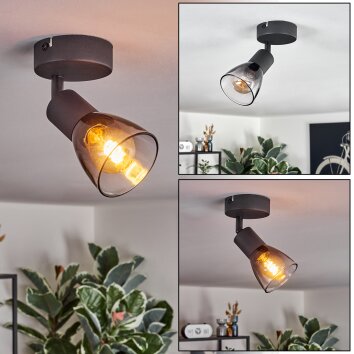 Medelim Plafoniera, Faretto da soffitto Nero, 1-Luce