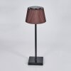 Longchamps Lampada da tavolo per esterno, Lampada da tavolo LED Marrone, Nero, 1-Luce