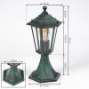 Loria Lampada con piedistallo Verde, Nero, 1-Luce