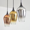 Ladrongueira Lampadario a sospensione Cromo, Oro, Chiaro, Ramato, Grigio fumo, 3-Luci