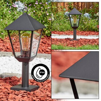 Anfei Illuminazione esterna, Lampada con piedistallo, Illuminazione viale Nero, 1-Luce