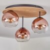 Koyoto Plafoniera, Lampada a sfera Écru, Nero, 3-Luci