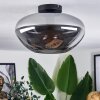 Mertola Plafoniera Cromo, Chiaro, Grigio fumo, 1-Luce