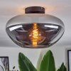 Mertola Plafoniera Cromo, Chiaro, Grigio fumo, 1-Luce