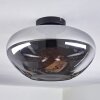 Mertola Plafoniera Cromo, Chiaro, Grigio fumo, 1-Luce