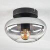 Mertola Plafoniera Cromo, Grigio fumo, 1-Luce